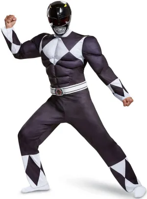 Classic Black Power Ranger Plus Size Mens Costume