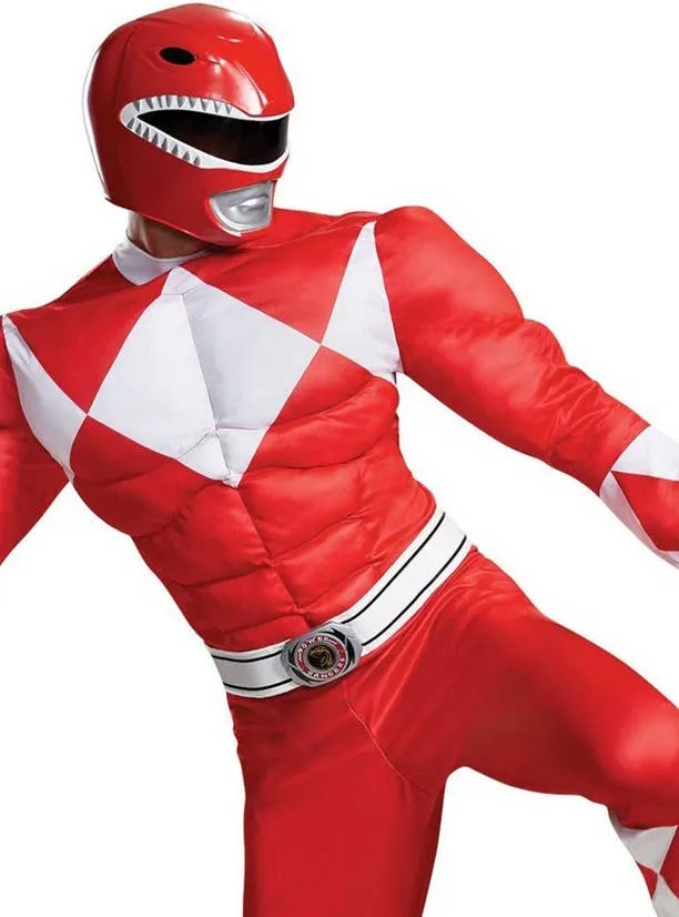 Classic Red Power Ranger Plus Size Mens Costume