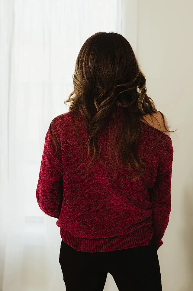 Cold Shoulder Turtleneck Sweater