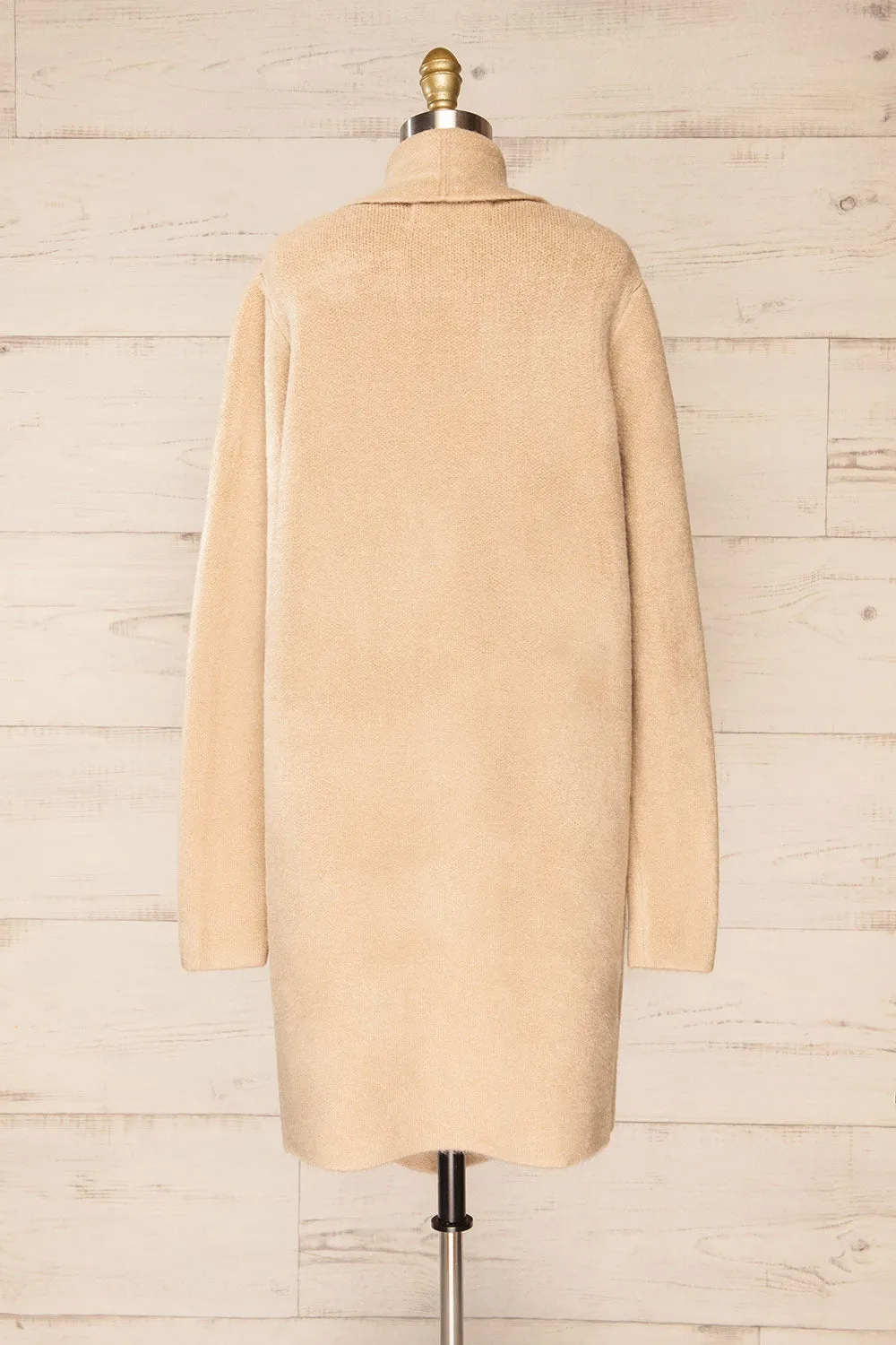 Colombo | Beige Open-Front Coat