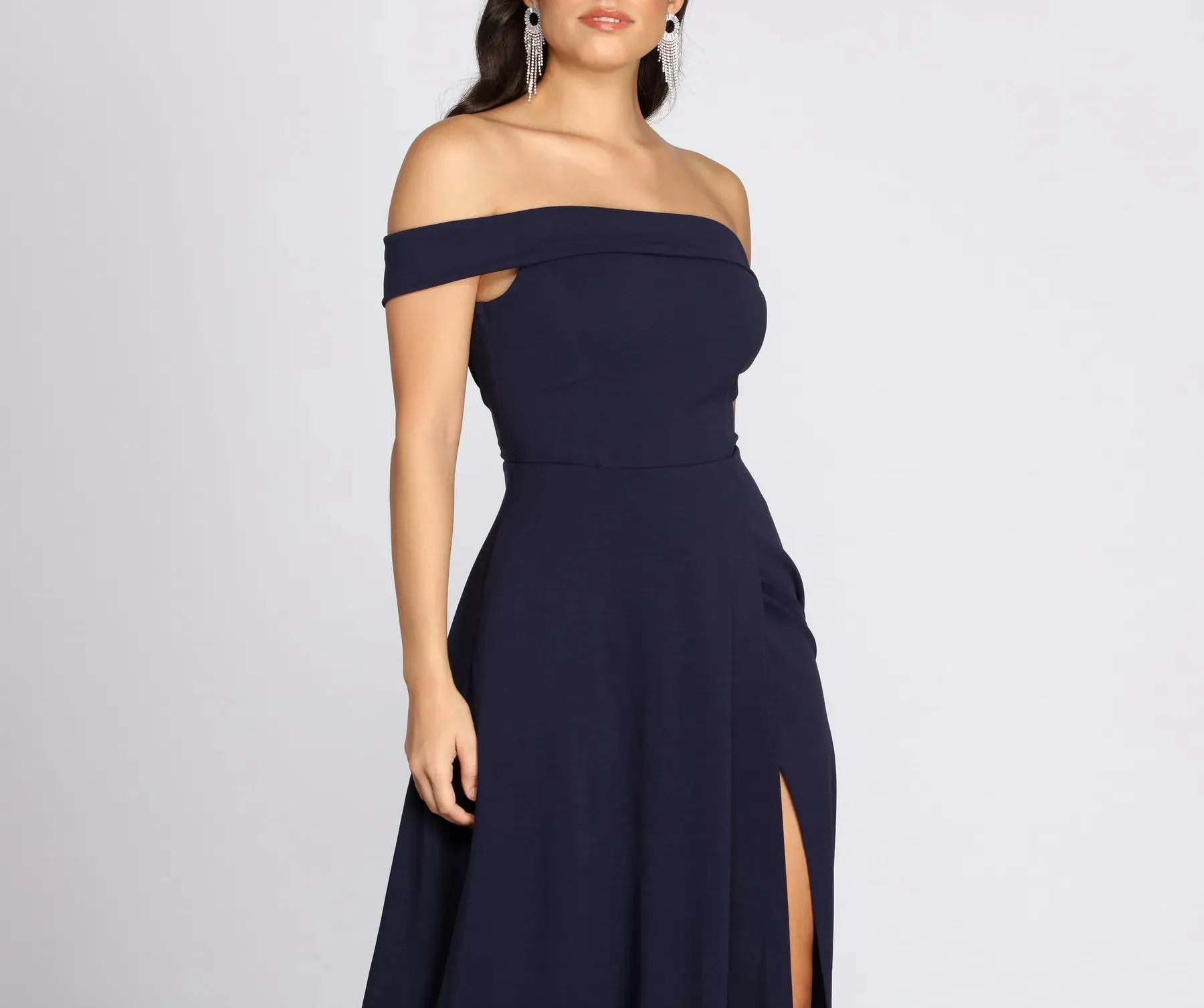 Courtney Formal Crepe A-Line Dress