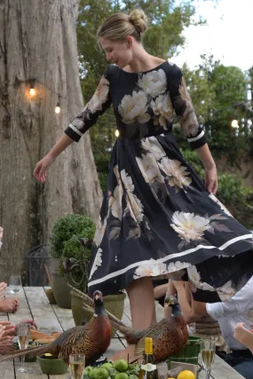 Dancing All The Way Black Floral