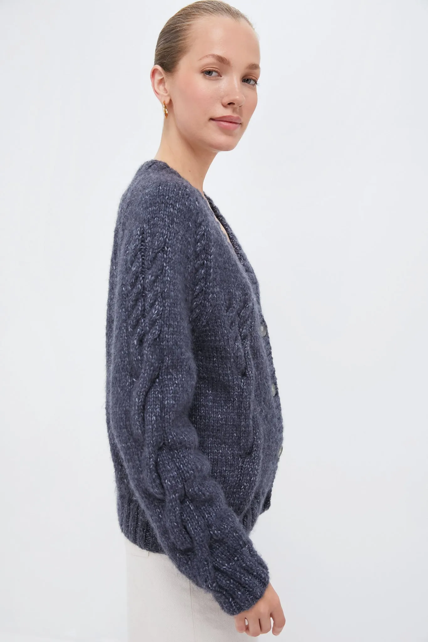 Dark Grey Vilnele Cardigan