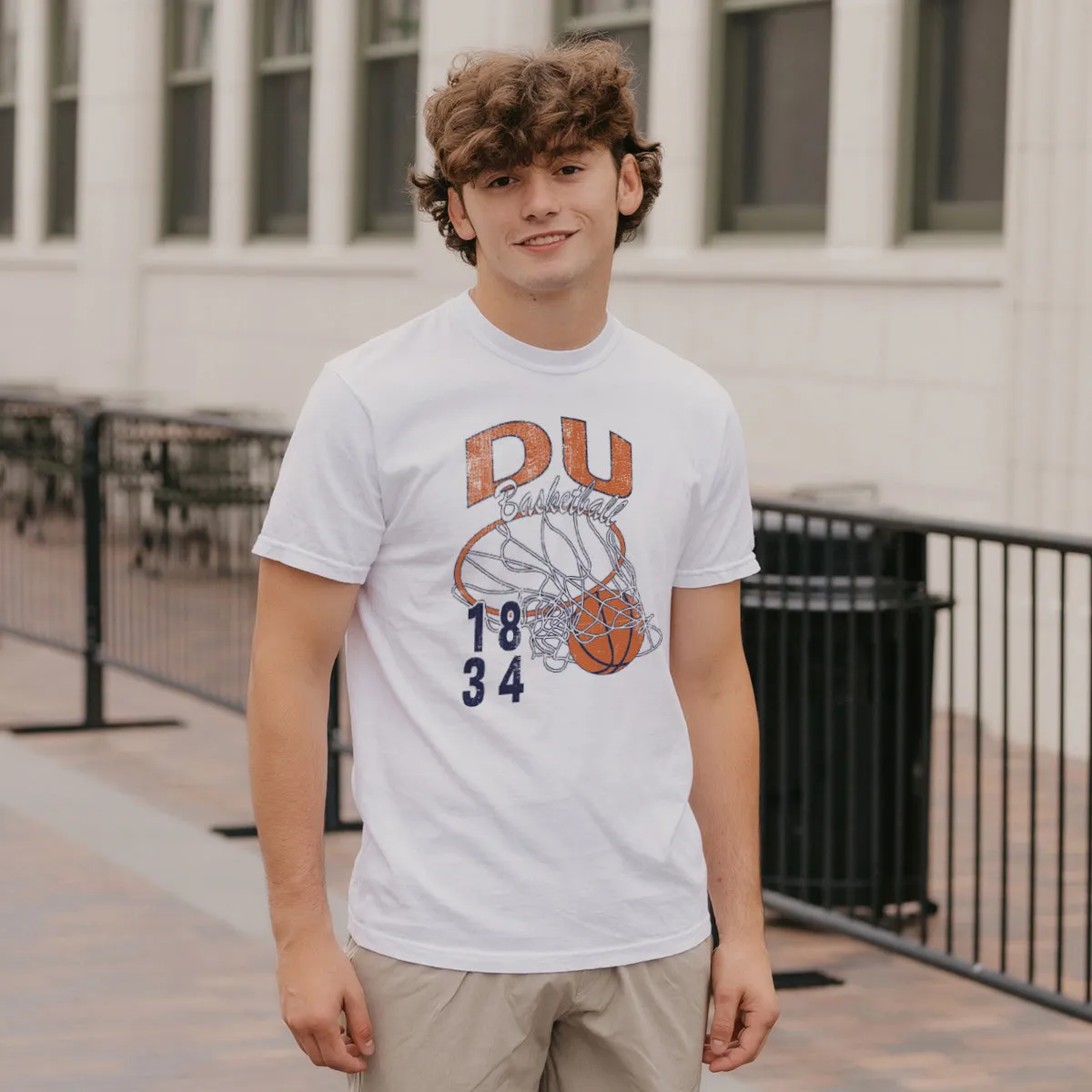 Delta Upsilon Comfort Colors Retro Basketball Short Sleeve Tee