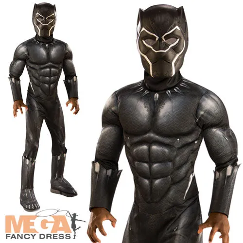 Deluxe Black Panther Movie Boys Costume