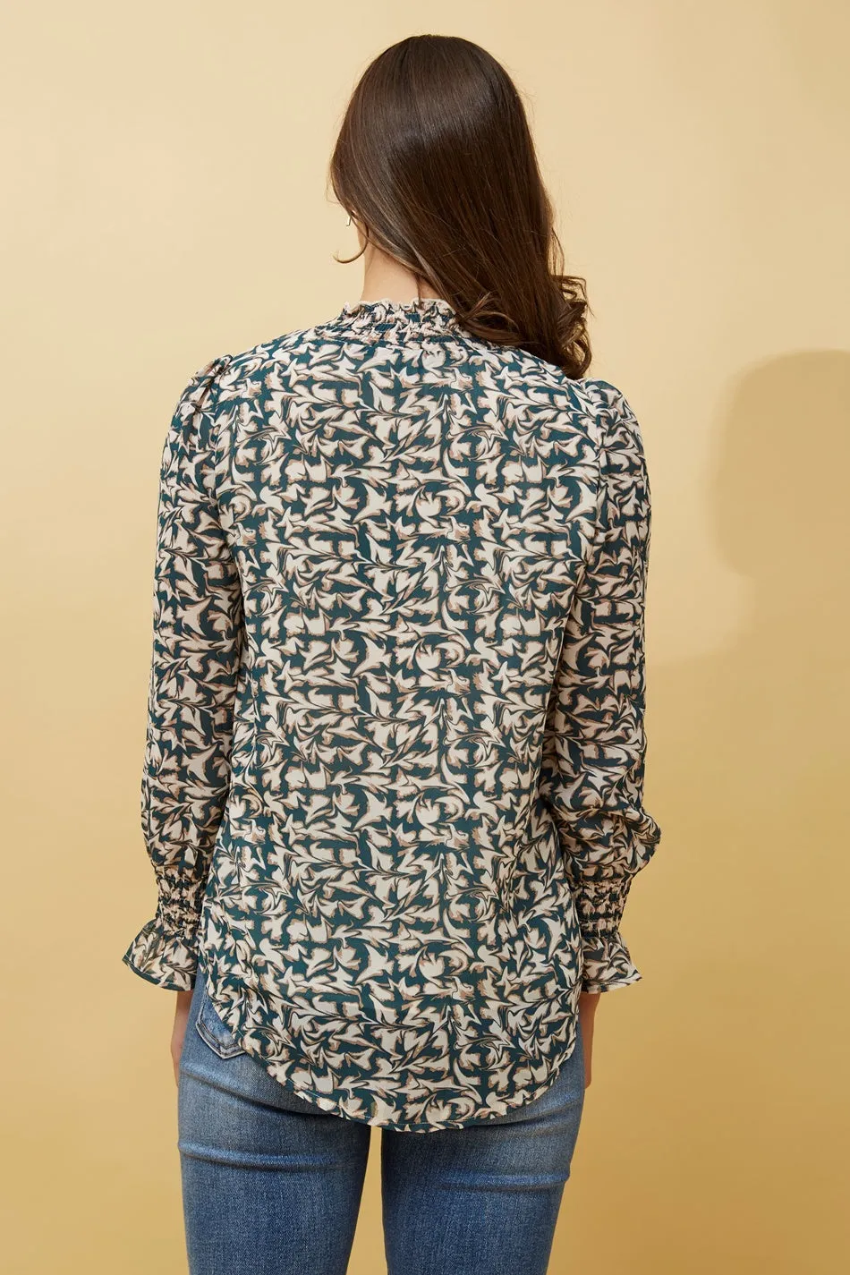 DIANA ABSTRACT PRINT BLOUSE