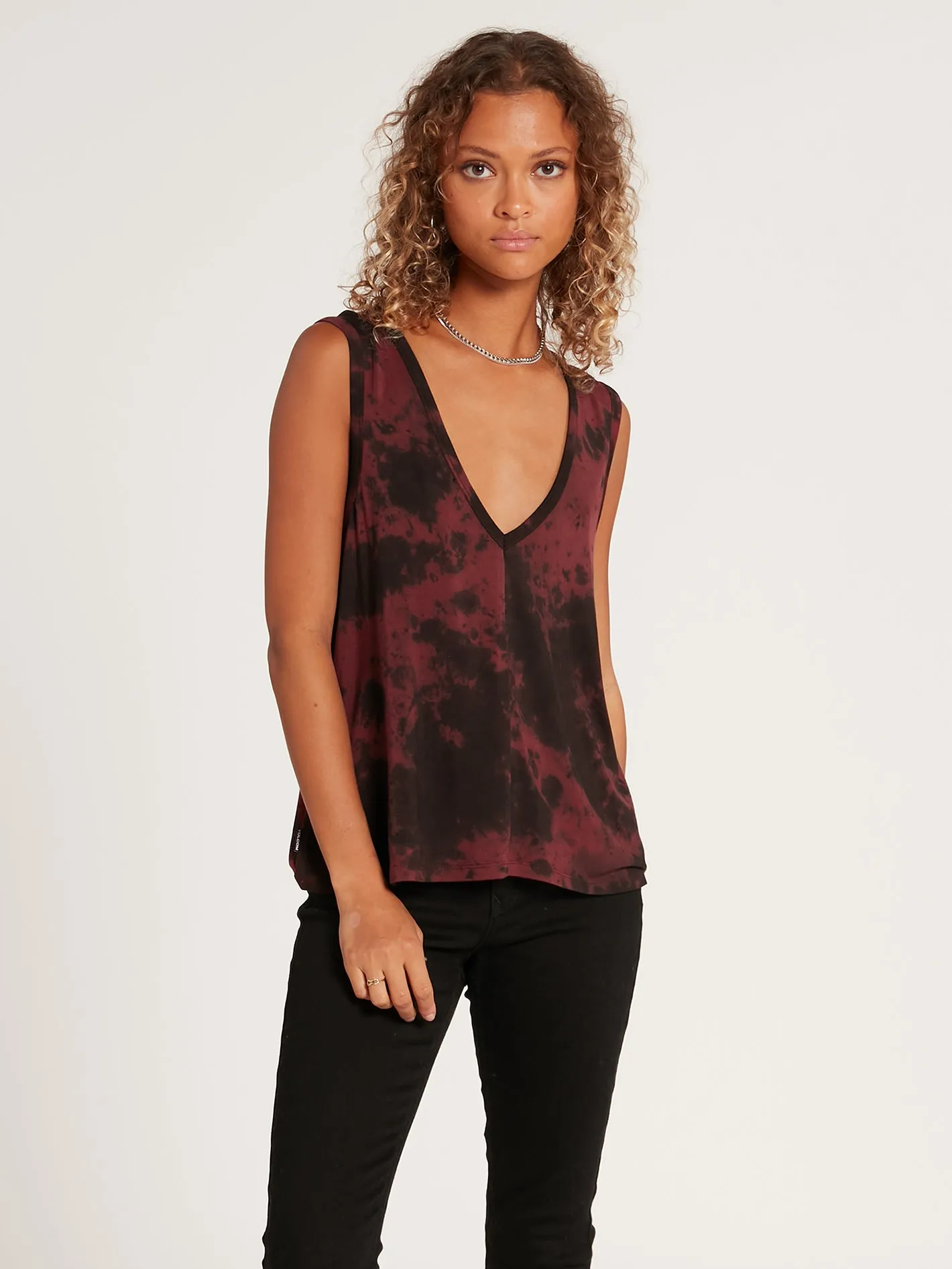 Easy Babe Tie Dye Tank - Auburn