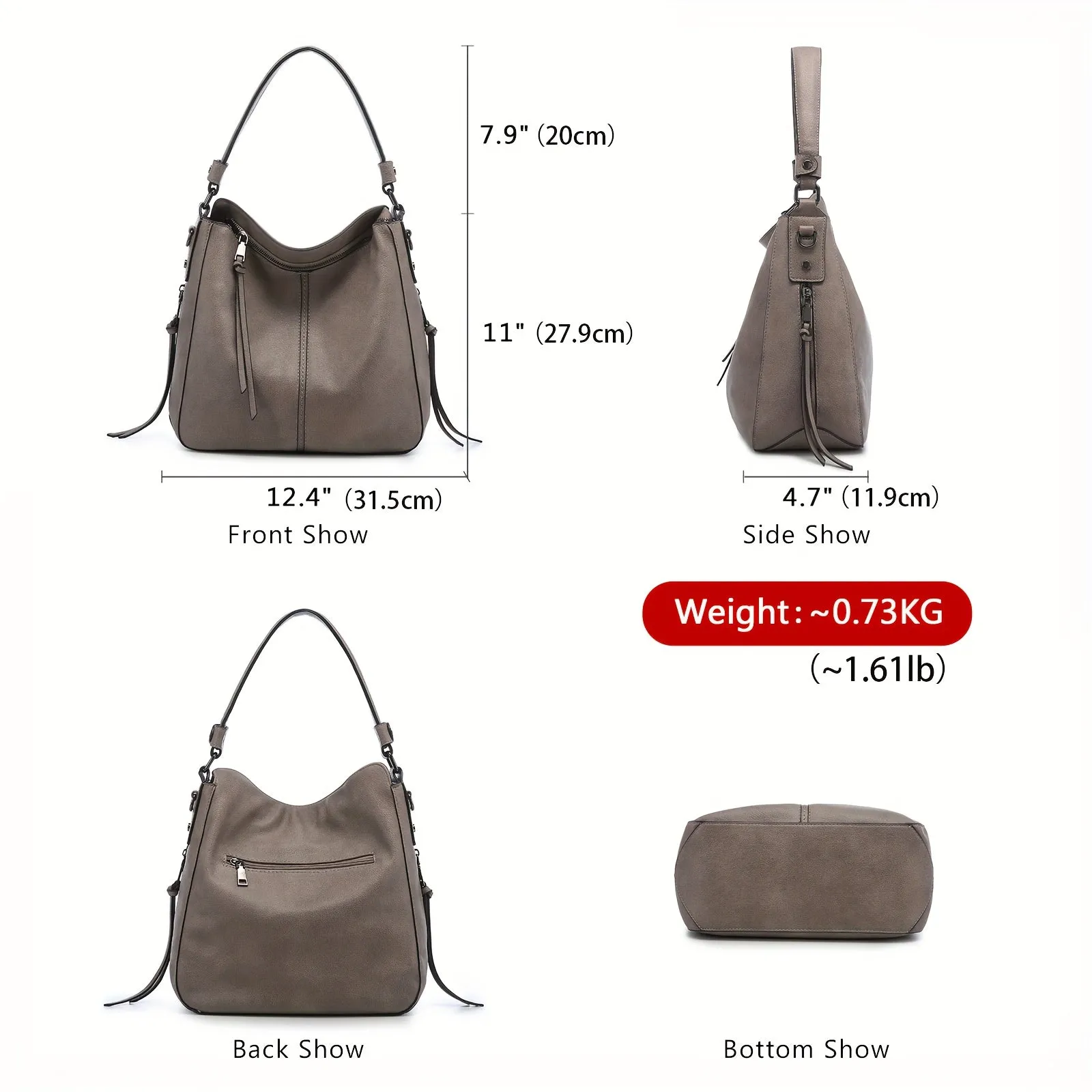 [Fast Arrival] Stylish Daily Commuter Shoulder Bag - Women's Elegant Shoulder Bag with Adjustable Padded Shoulder Strap, Zipper Closure, and Spacious Interior for Work, School, and Travel