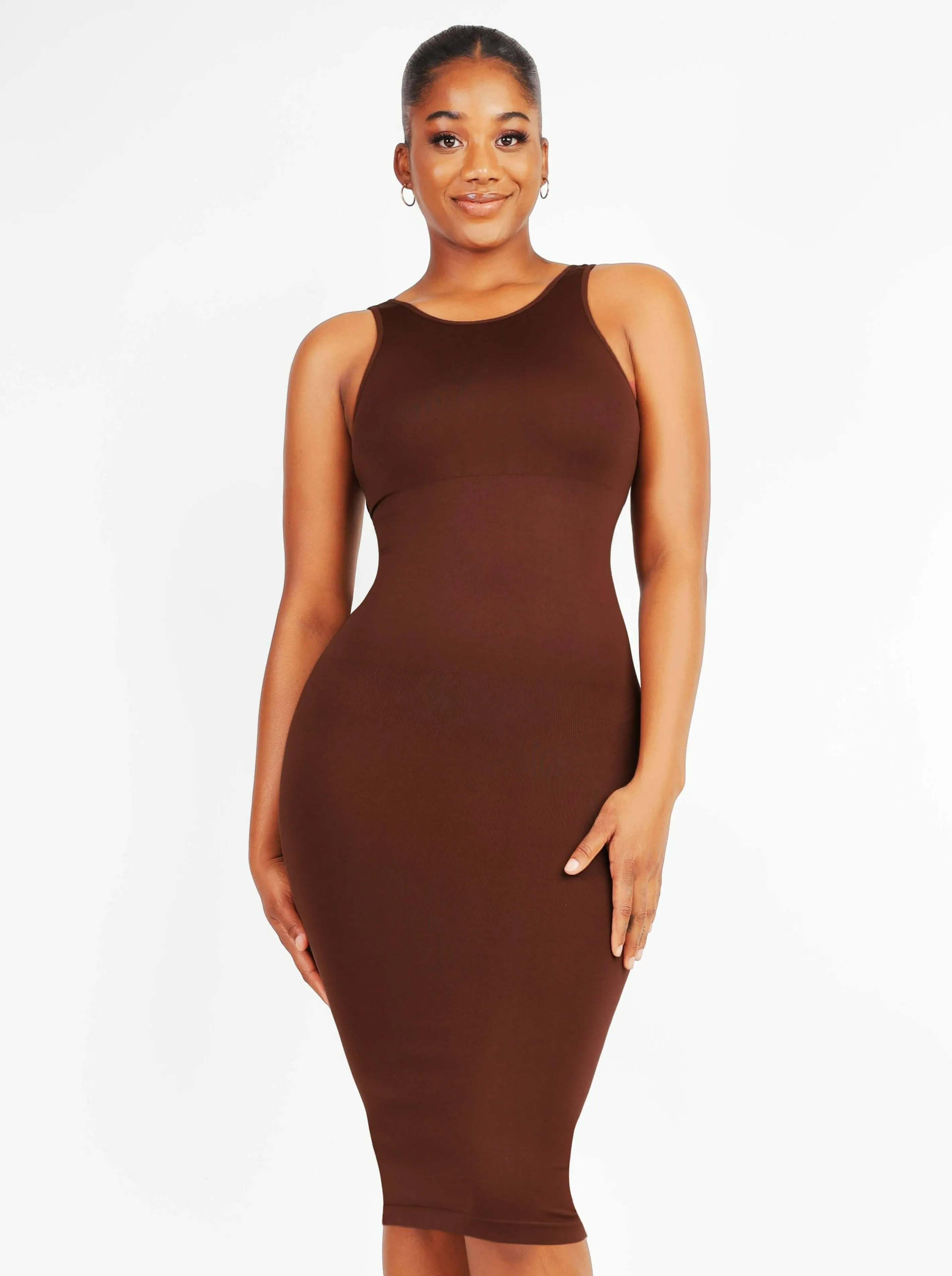 FeelinGirl Seamless Eco-friendly Large U-back Built-in Shaper Dress