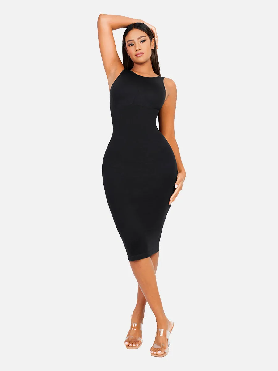 FeelinGirl Seamless Eco-friendly Large U-back Built-in Shaper Dress