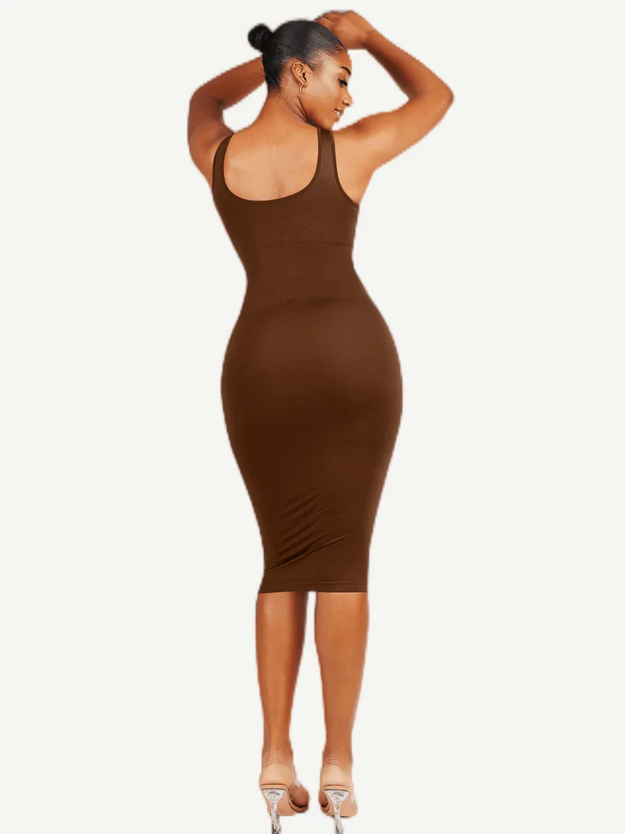 FeelinGirl Seamless Eco-friendly Large U-back Built-in Shaper Dress