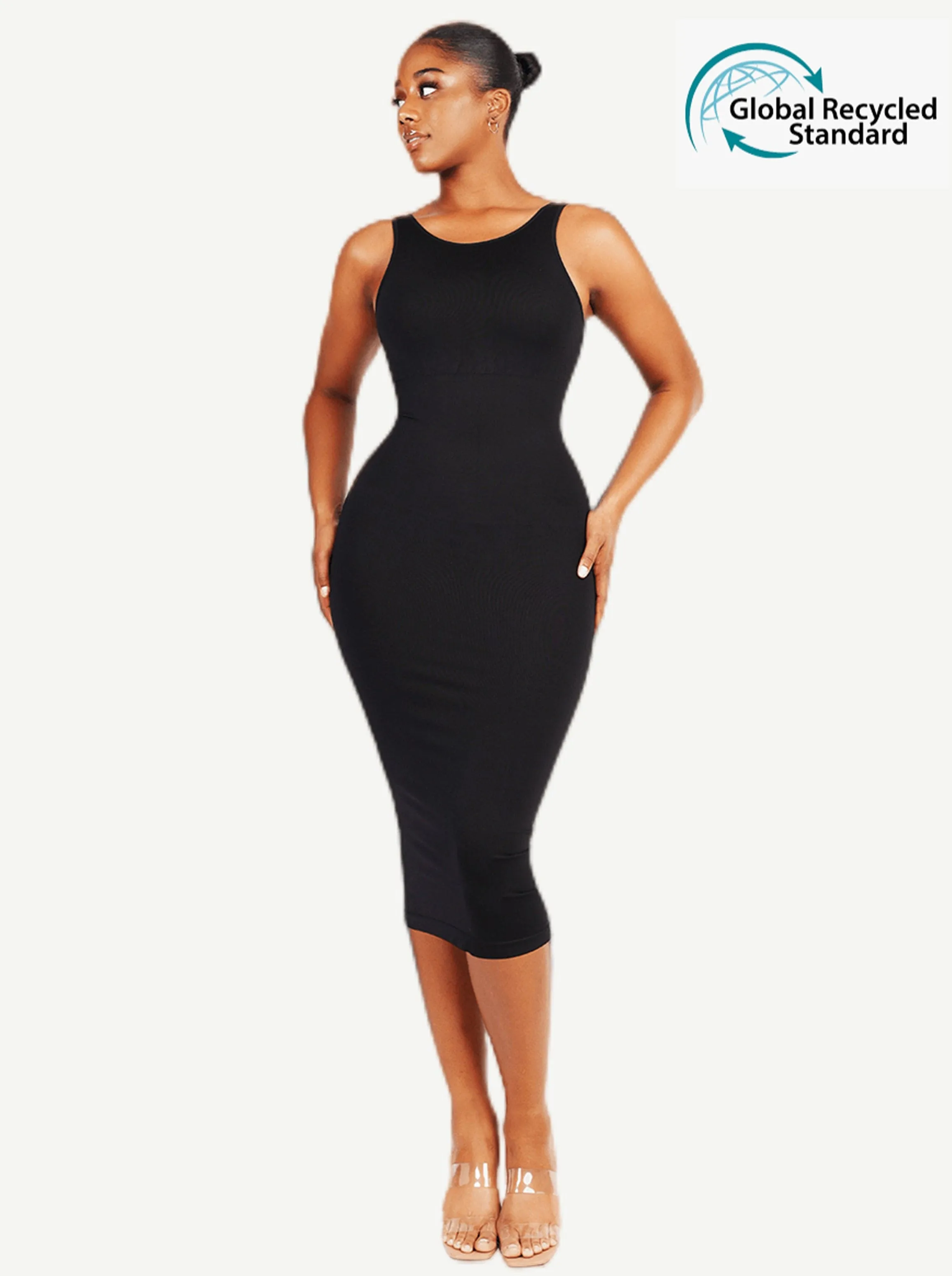 FeelinGirl Seamless Eco-friendly Large U-back Built-in Shaper Dress