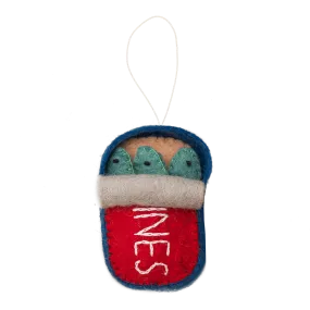 Felt Can of Sardines Ornament