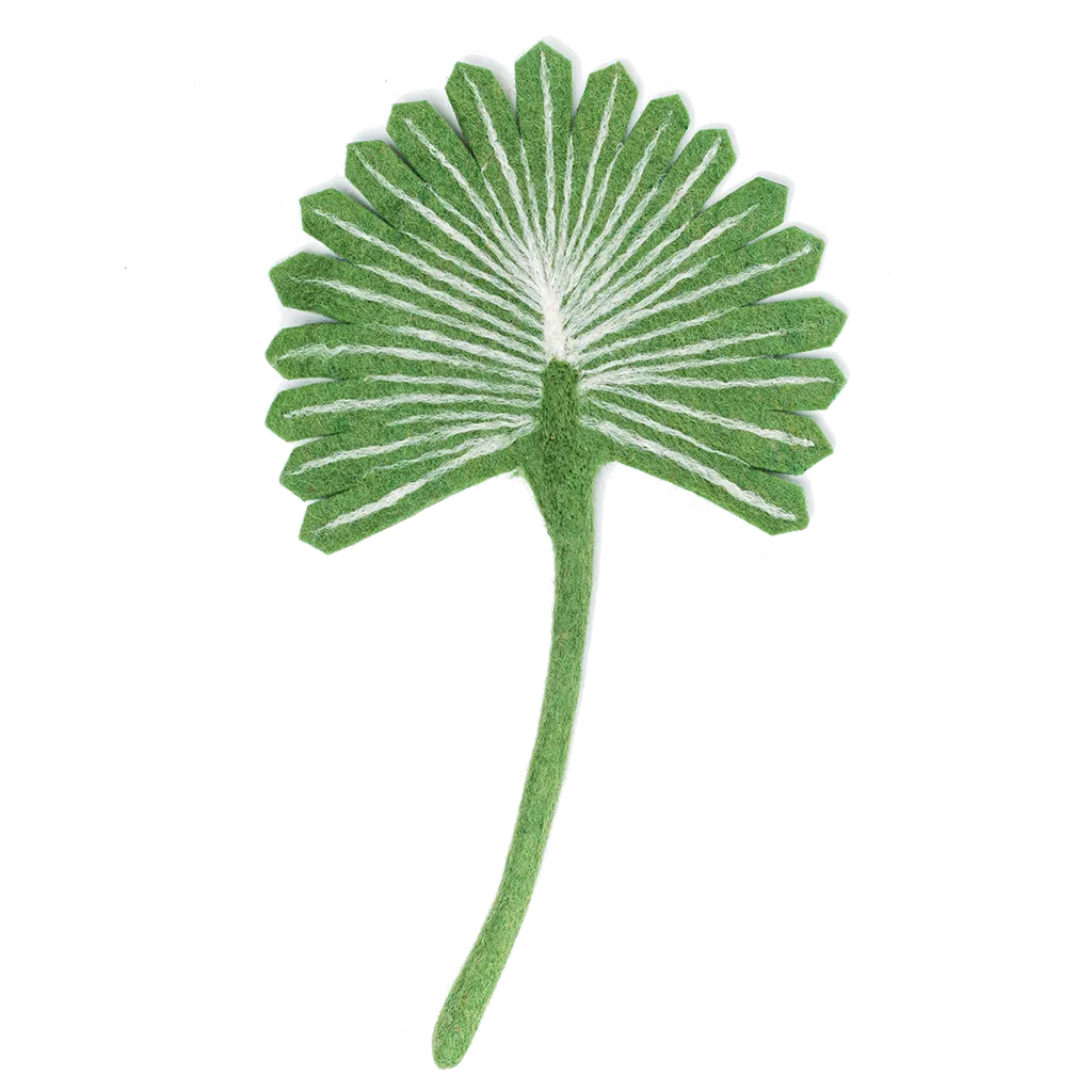 Felt Scalloped Fan Palm Leaf