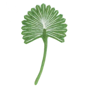 Felt Scalloped Fan Palm Leaf