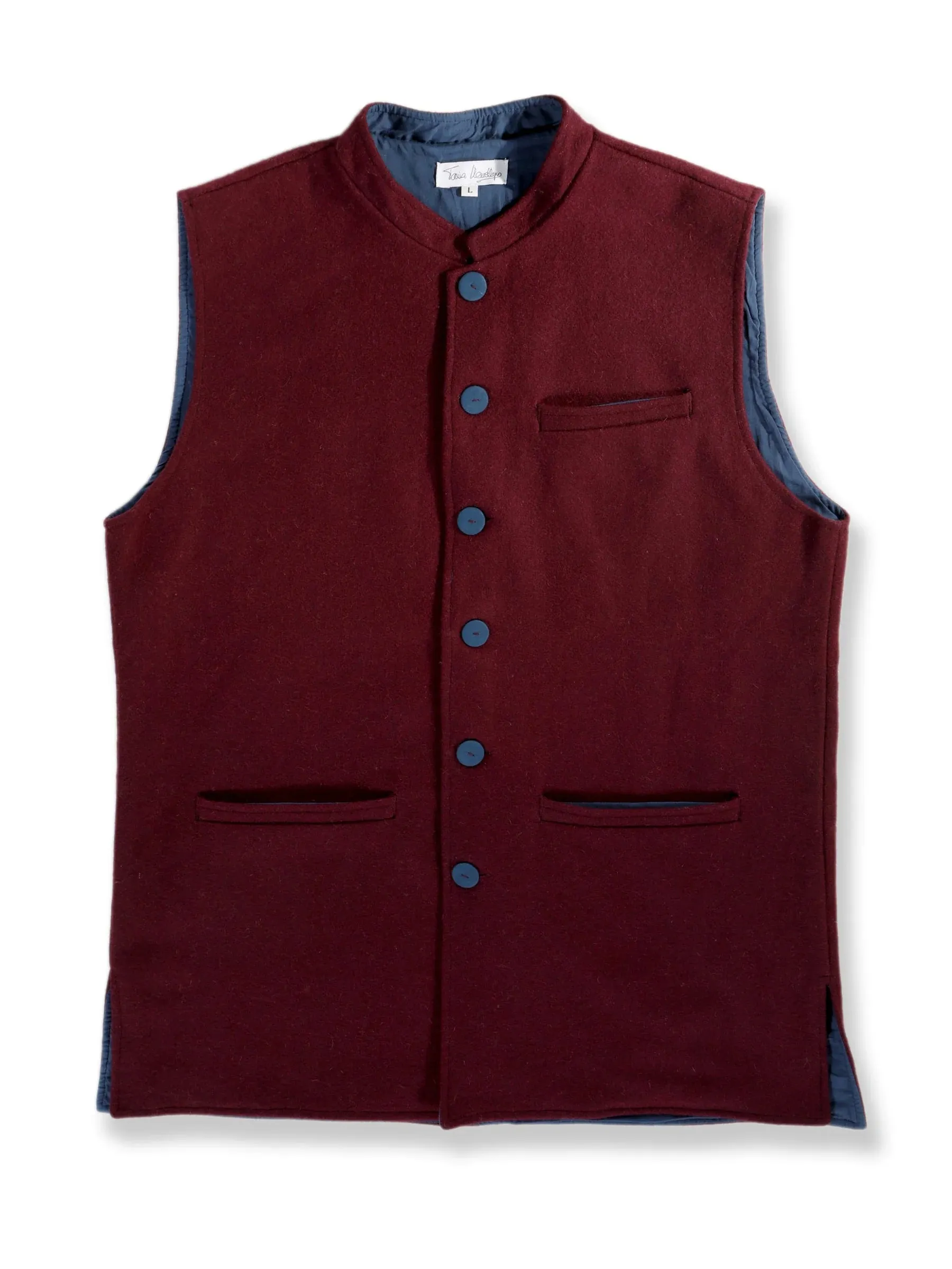 Felted Wool Nehru Gilet