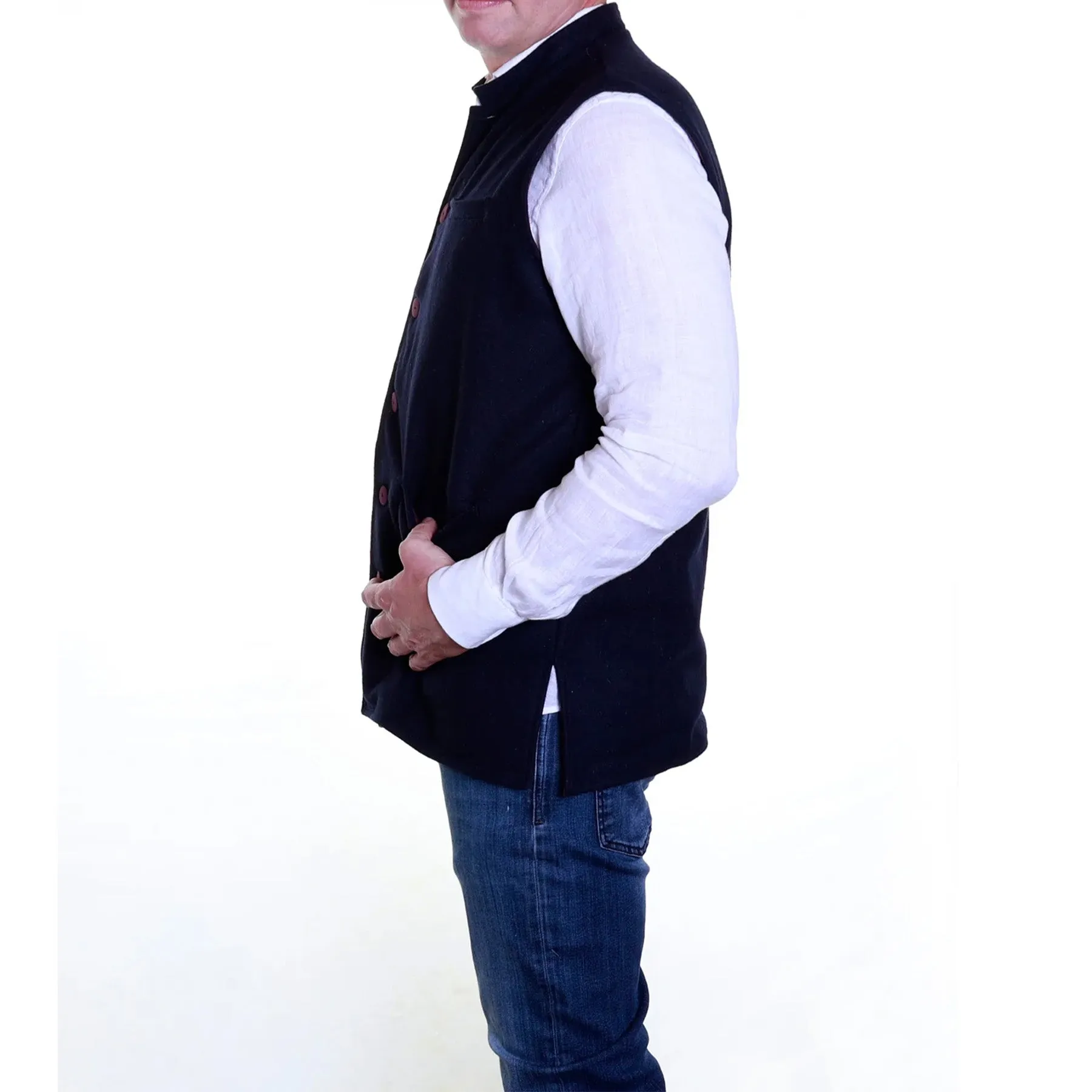 Felted Wool Nehru Gilet