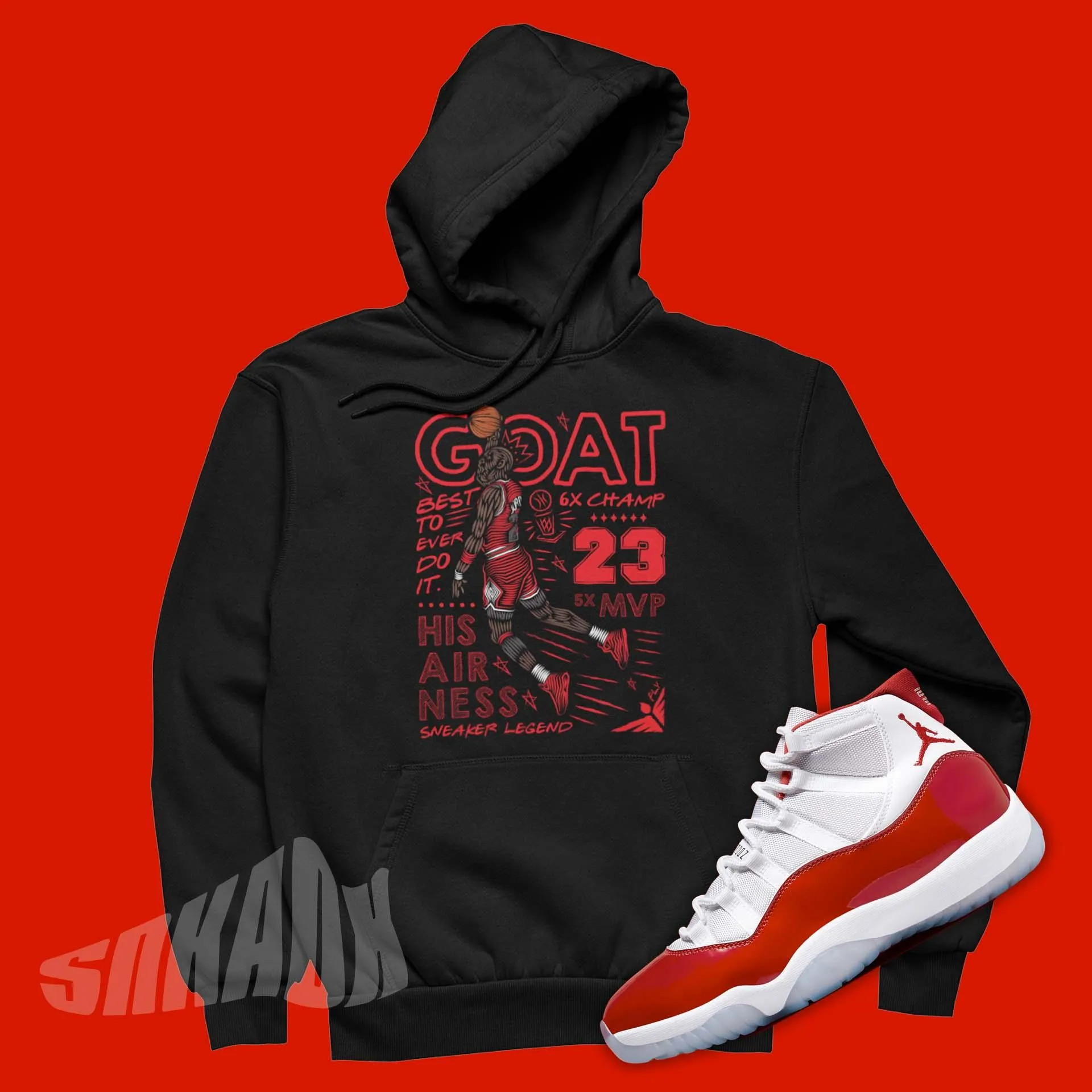 Goat Hoodie: Perfect Match for Air Jordan 11 Cherry