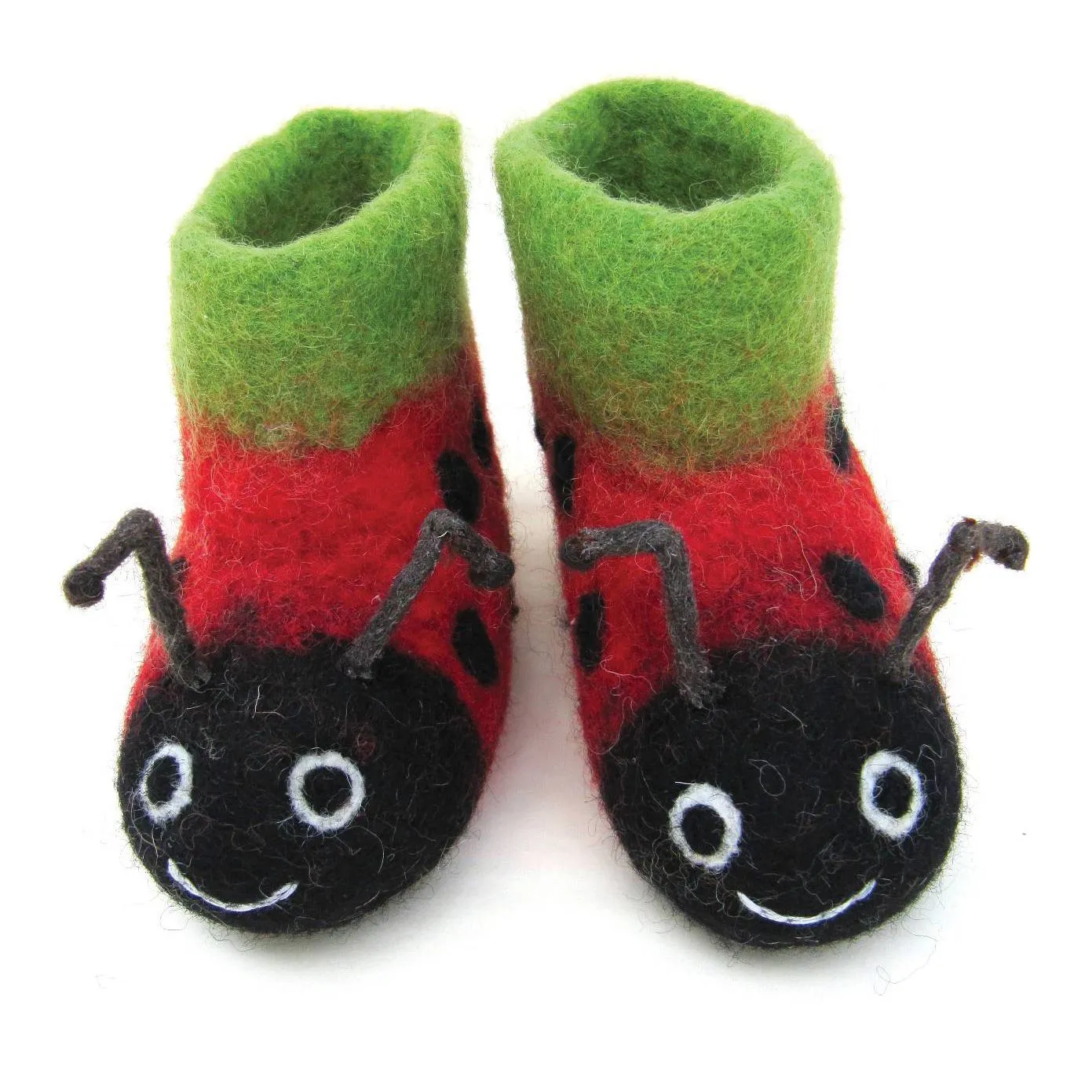 Handmade Felt Slippers - UK 1 / EU 20 / Age 0-1