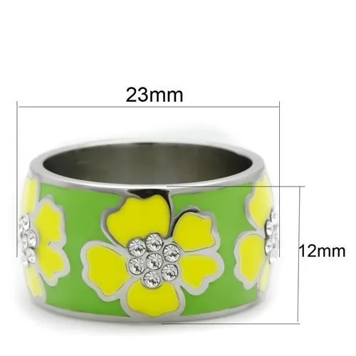 High polished (no plating) Stainless Steel Ring with No Stone for Women Style TK221