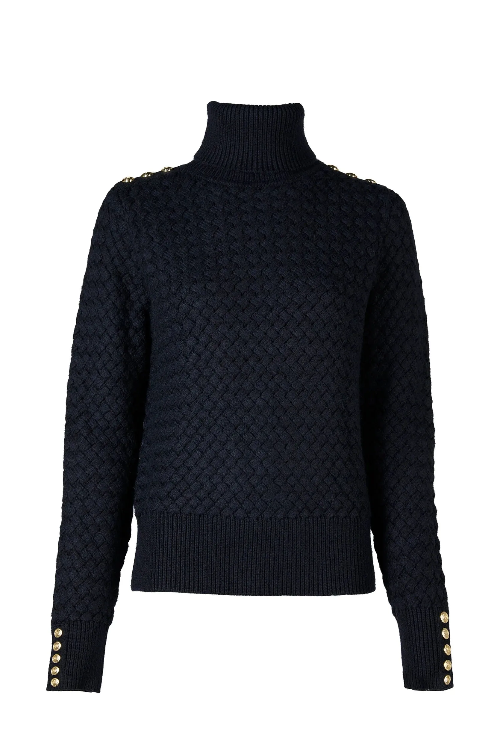 Holland Cooper Basket Weave Knit in Ink Navy