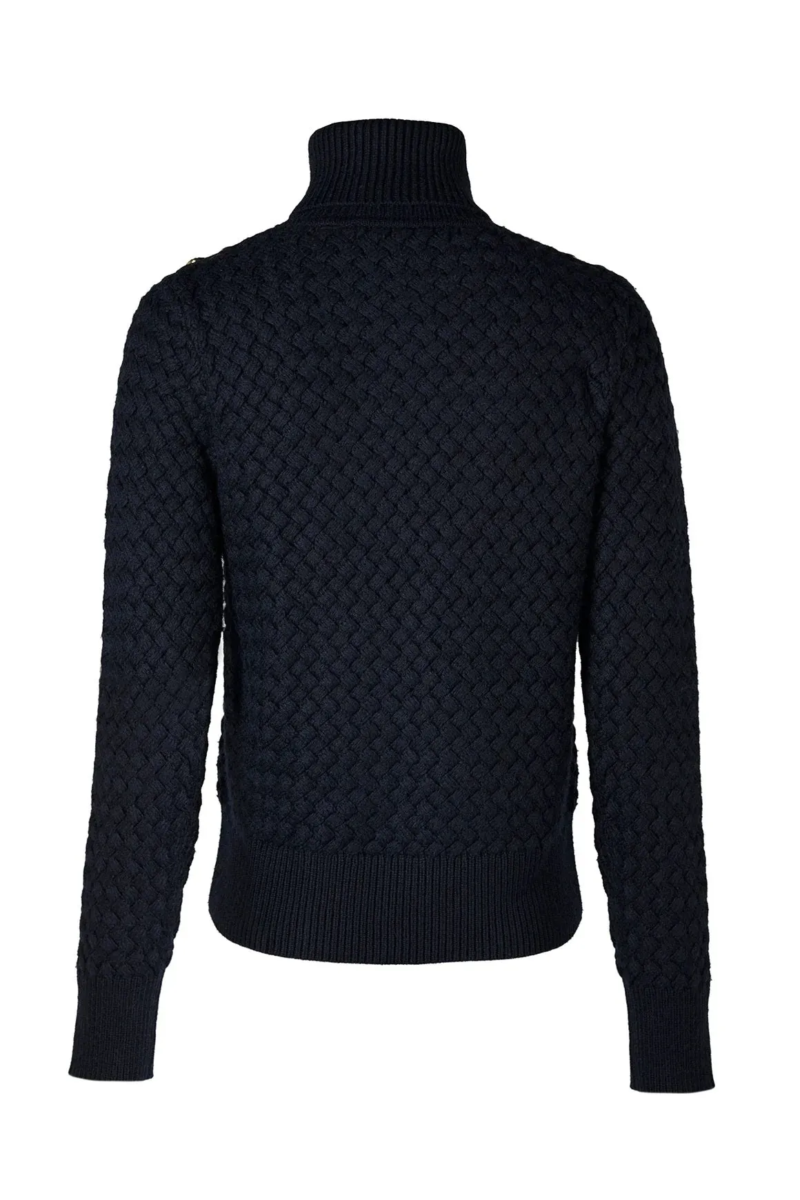 Holland Cooper Basket Weave Knit in Ink Navy