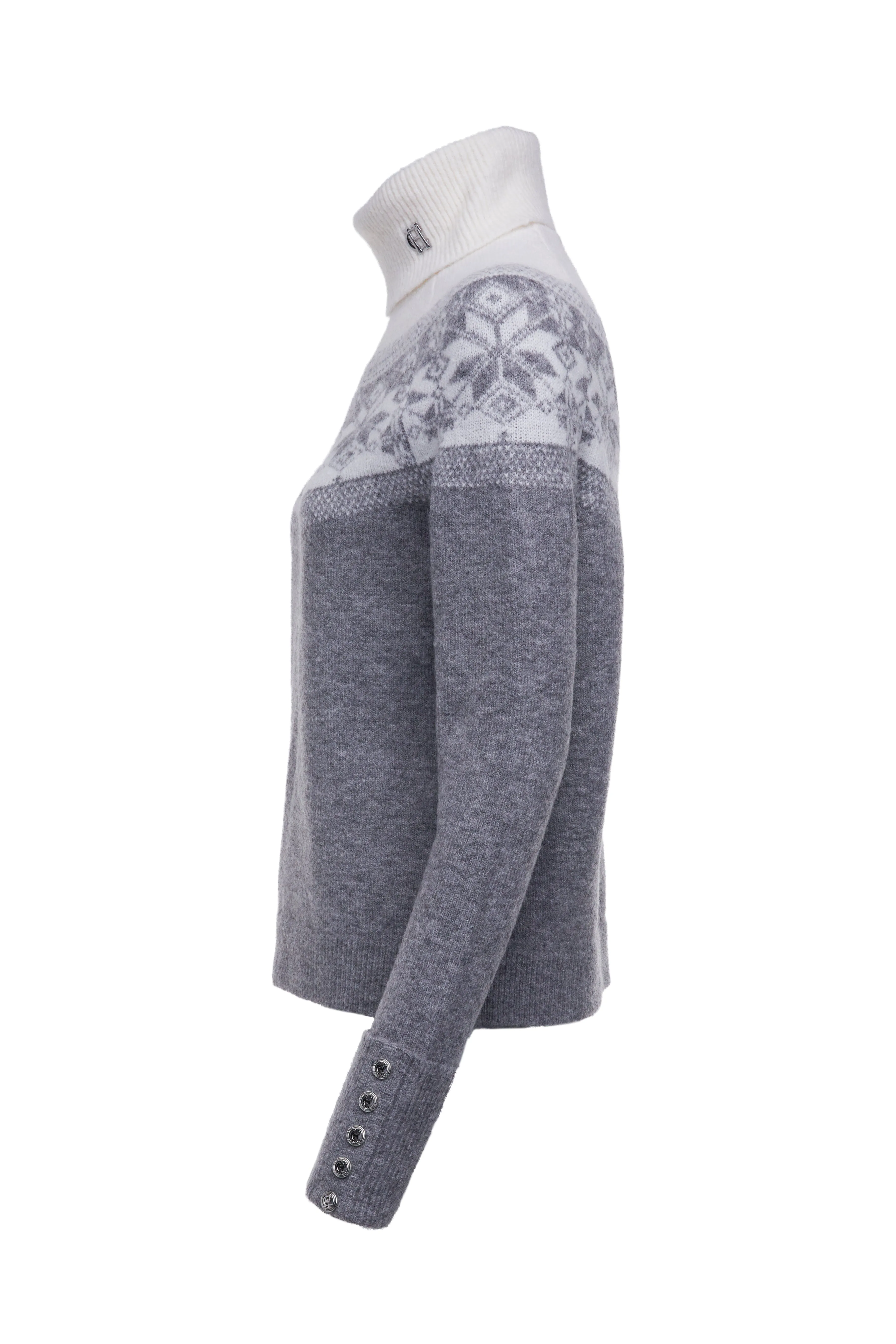 Holland Cooper Beatrice Knitwear in Dark Grey Marl