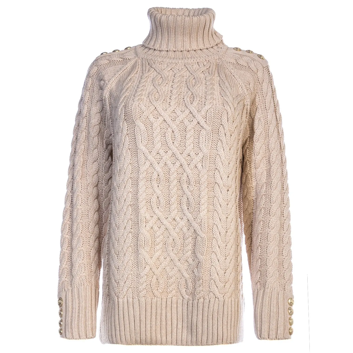 Holland Cooper Greenwich Chunky Cable Ladies Knitwear in Oatmeal