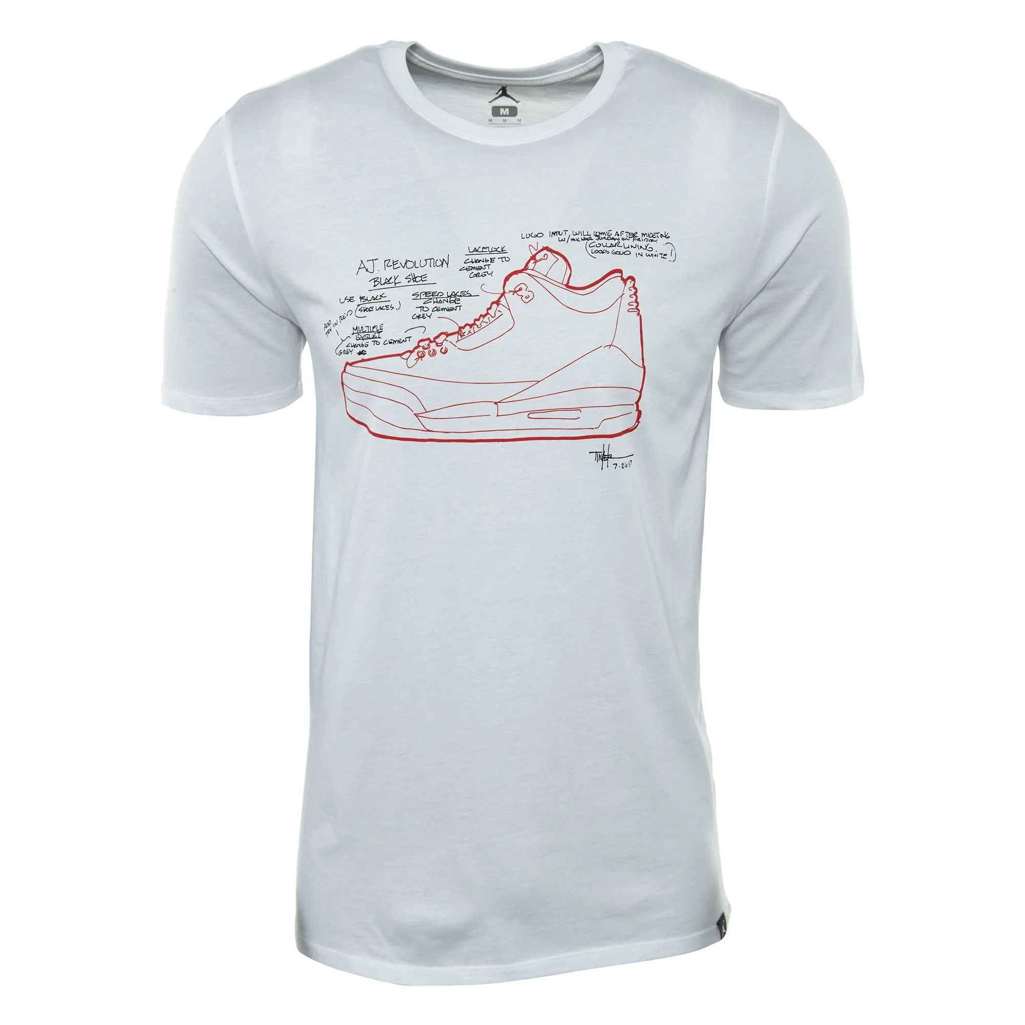 Jordan Retro 3 Sketch T-shirt Mens Style : Ao8937