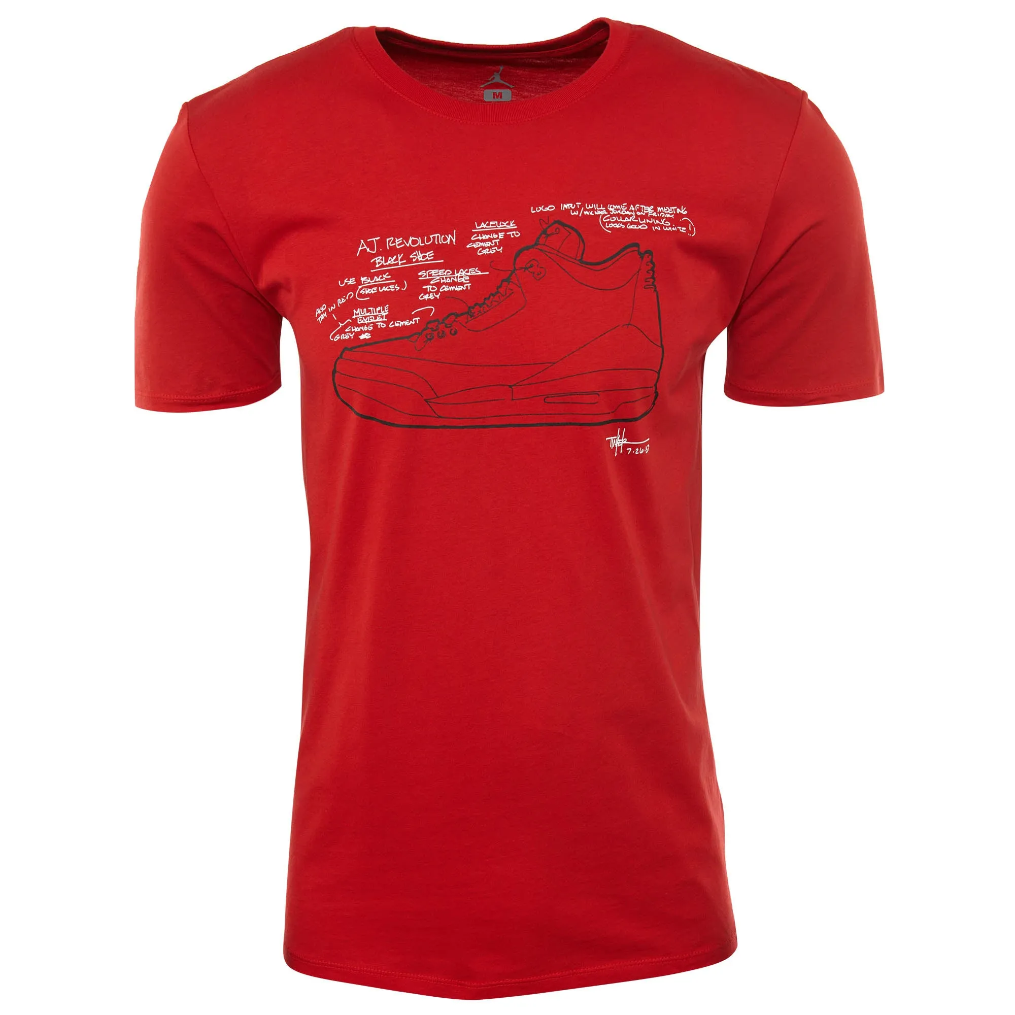 Jordan Retro 3 Sketch T-shirt Mens Style : Ao8937