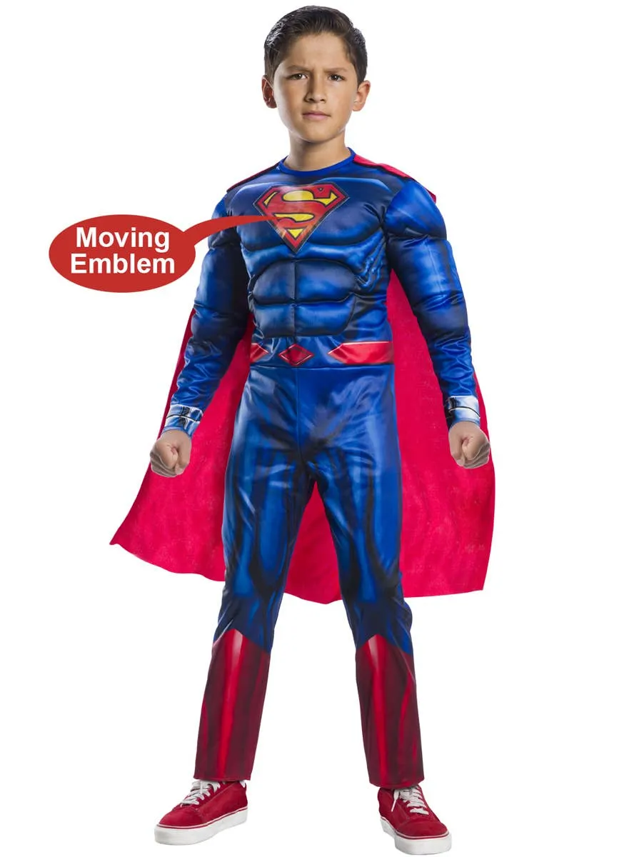 Lenticular Superman Boys Costume with Moving Emblem