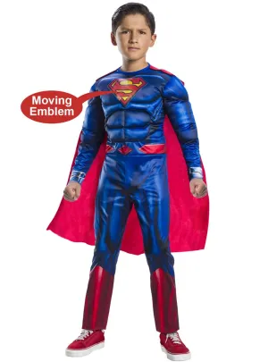 Lenticular Superman Boys Costume with Moving Emblem