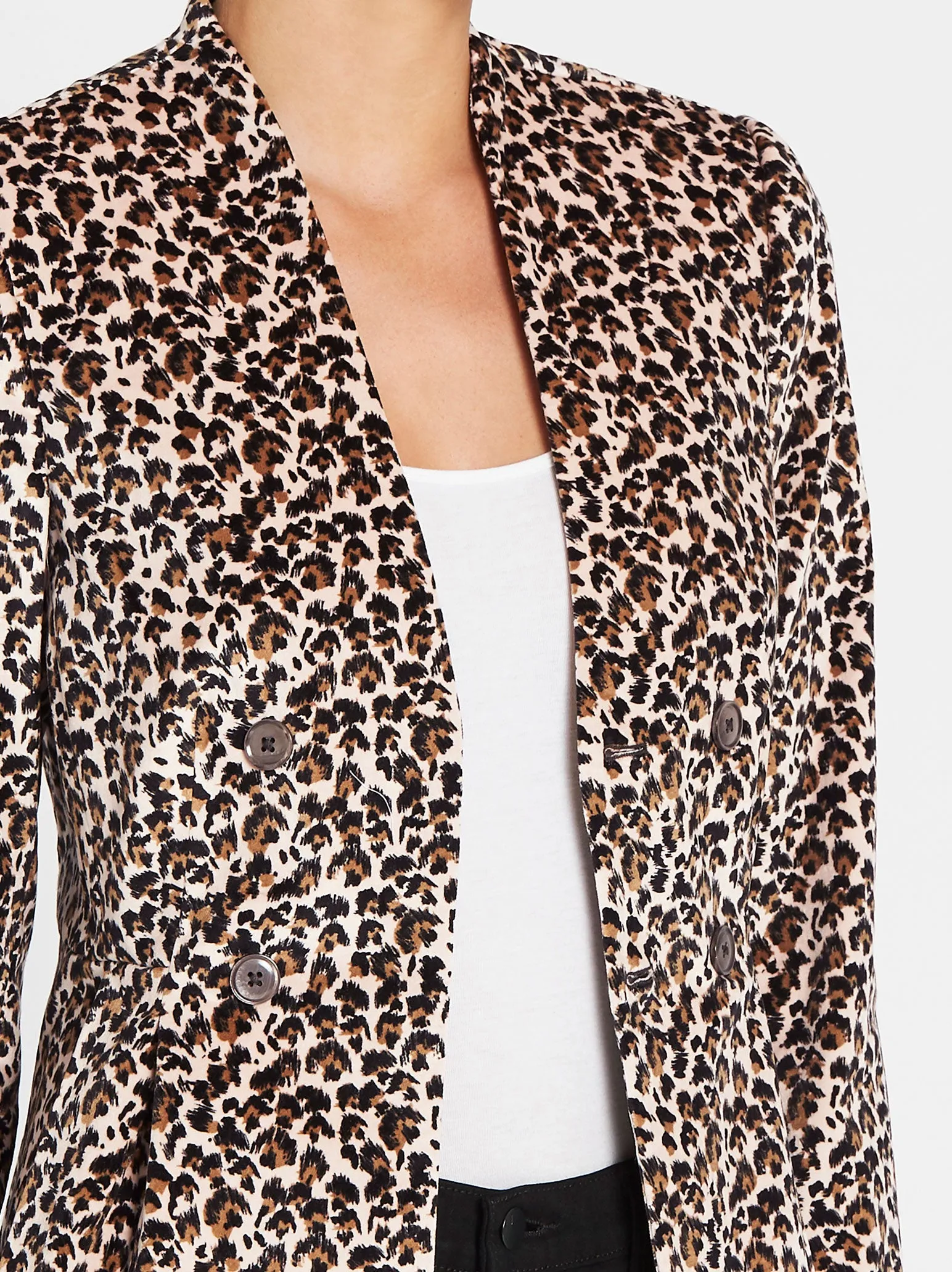 Leopard Print Velveteen Jacket