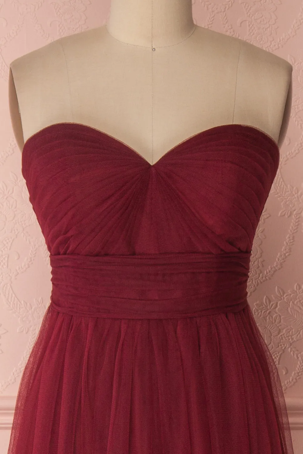 Linaya Deep Red | Tulle Polymorphous Dress