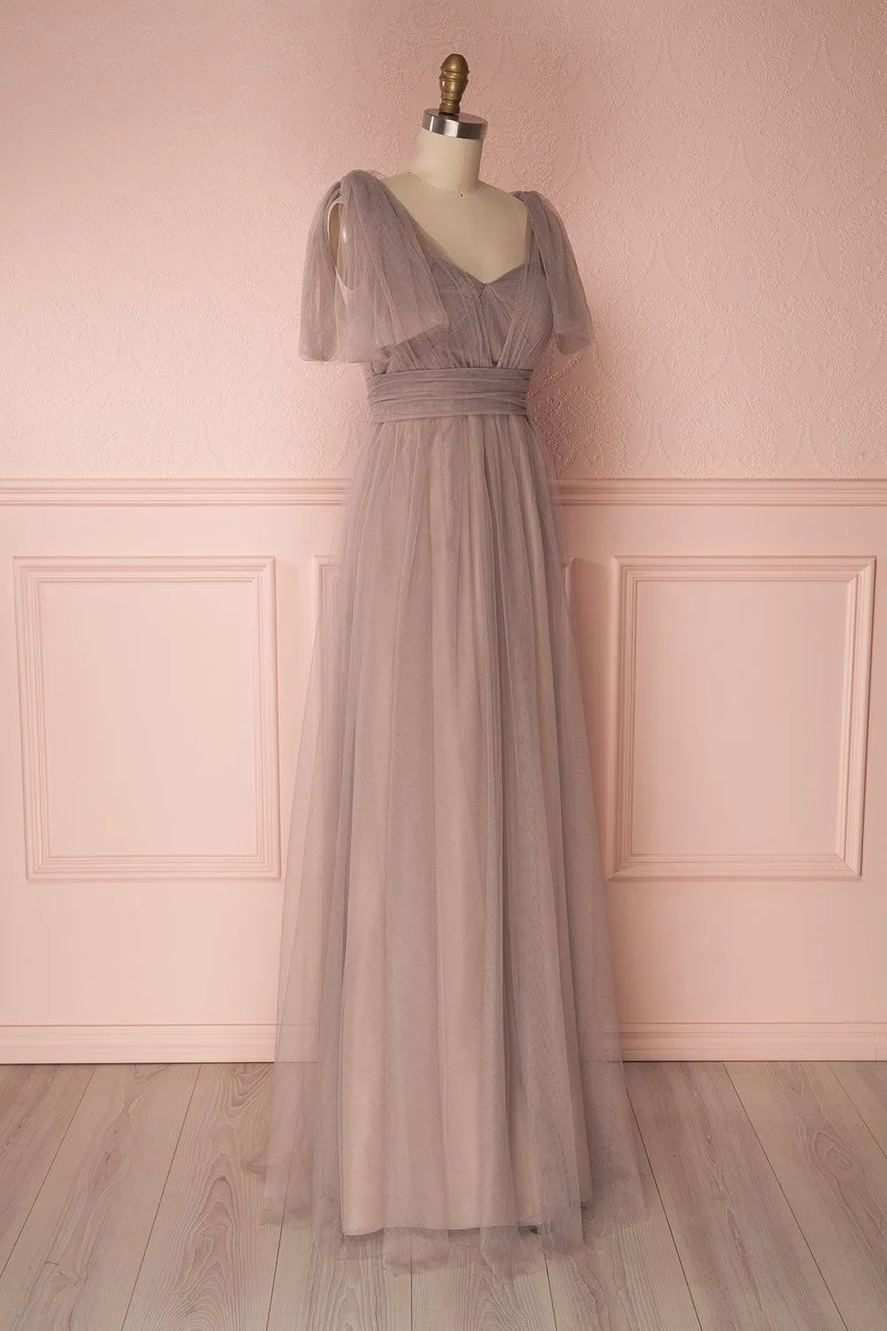 Linaya Sand | Taupe Bustier Gown