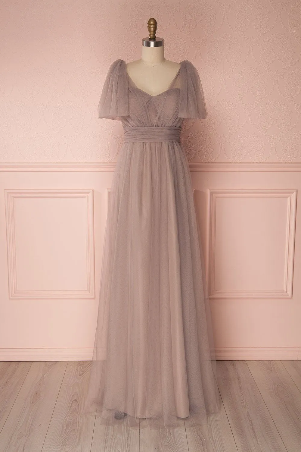 Linaya Sand | Taupe Bustier Gown