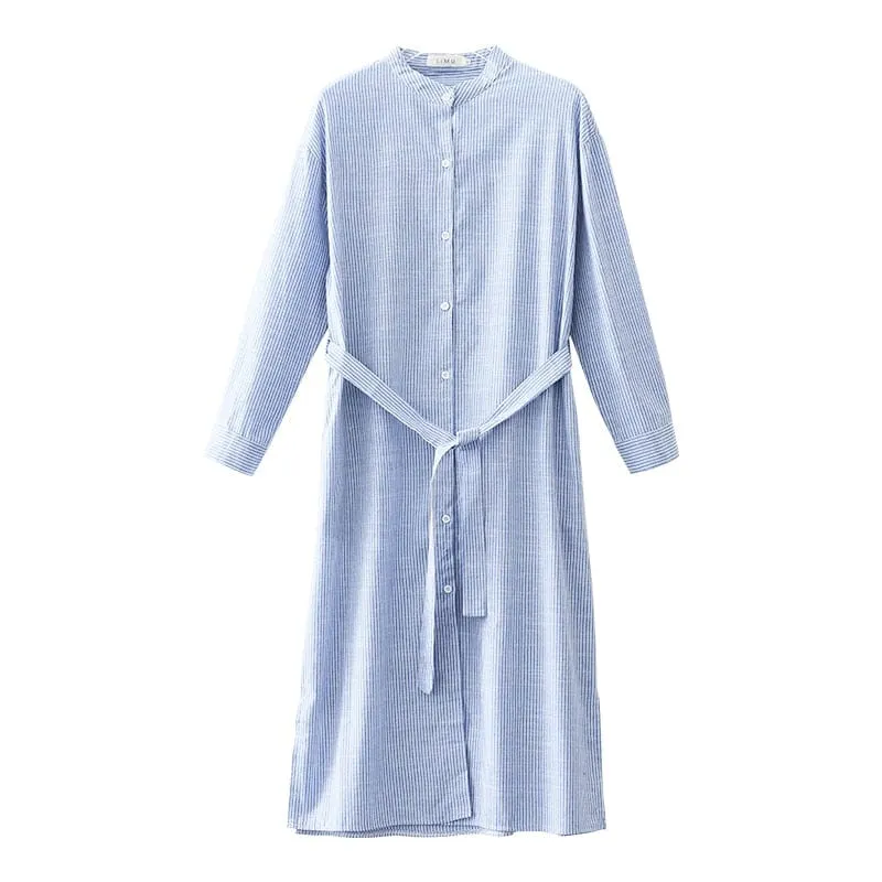 Loose Windbreaker Collar Shirt Dress