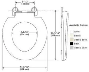 Mansfield Biscuit Round Toilet Seat