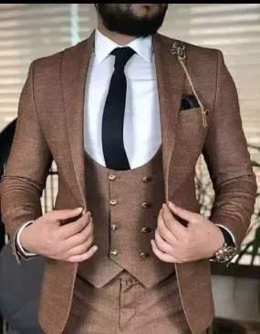 Men wear three piece suit Custom