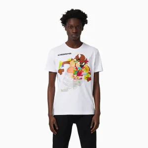 Men's White Taz T Shirt With Iceberg Logo