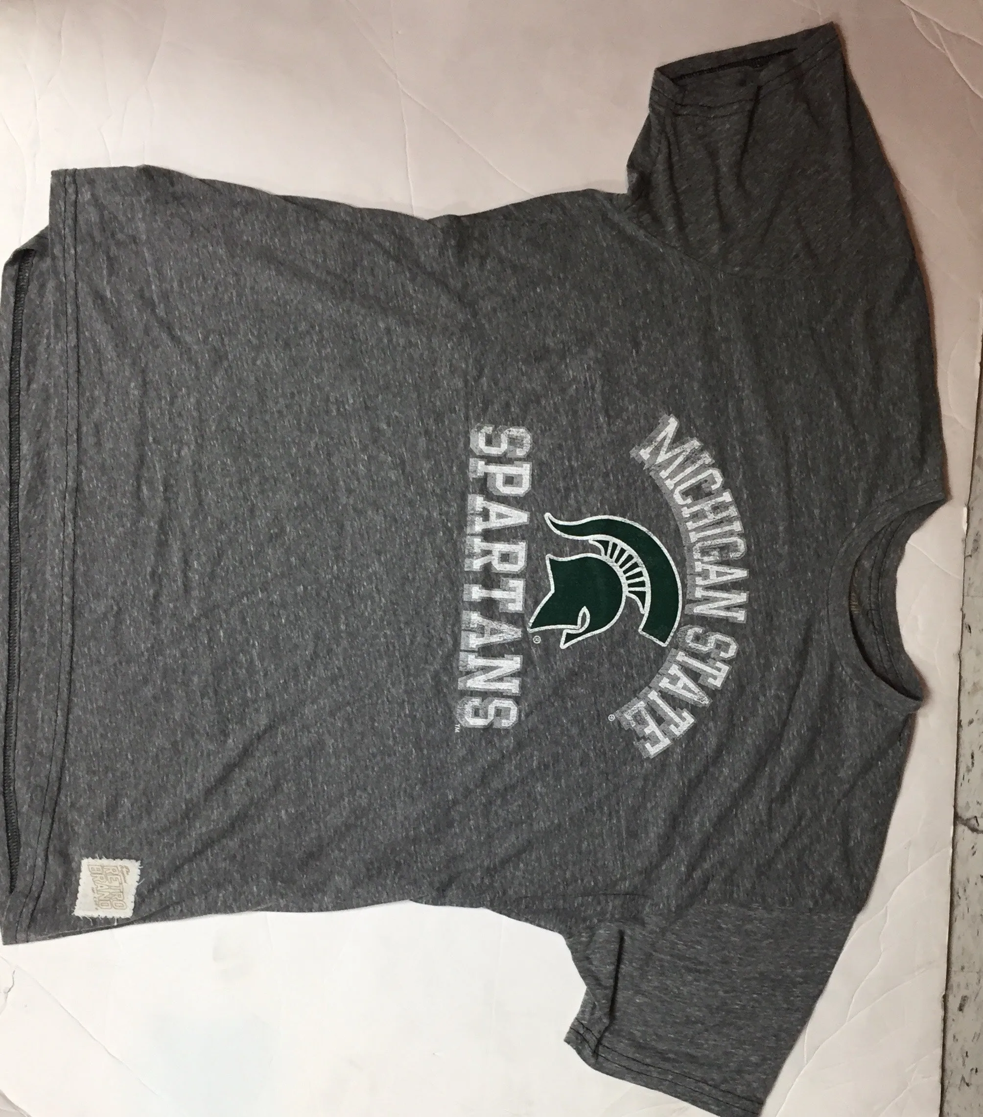 Michigan State Spartans Adult Retro Brand Grey T-shirt