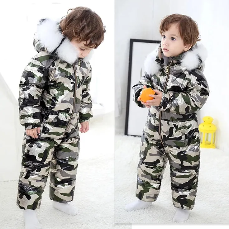 MOF Kids baby snowsuit infant toddler boy girl winter jumpsuit