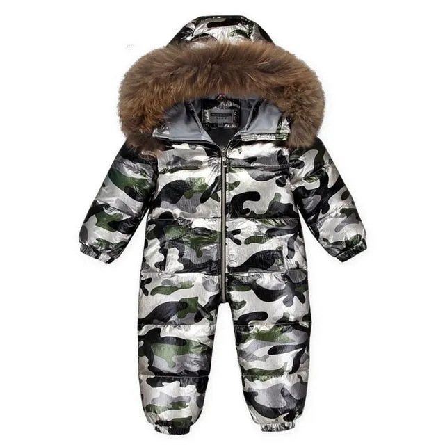 MOF Kids baby snowsuit infant toddler boy girl winter jumpsuit