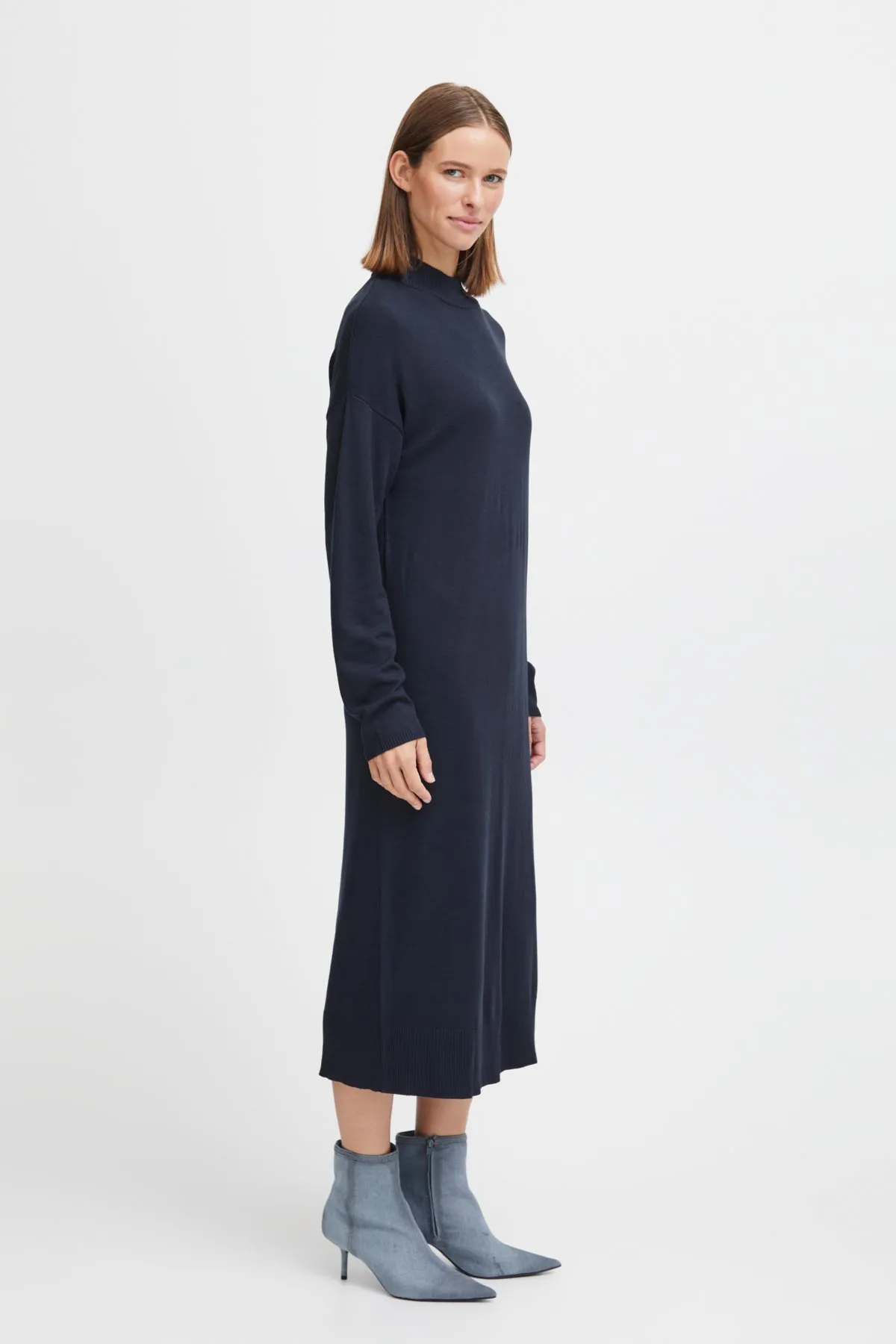 Morla Turtleneck Dress - Navy Blazer