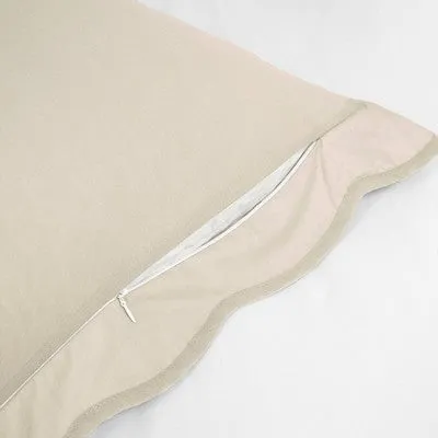 New - 3pc King Coastal Chic Scallop Edge Duvet Set Neutral/White - Lush Décor