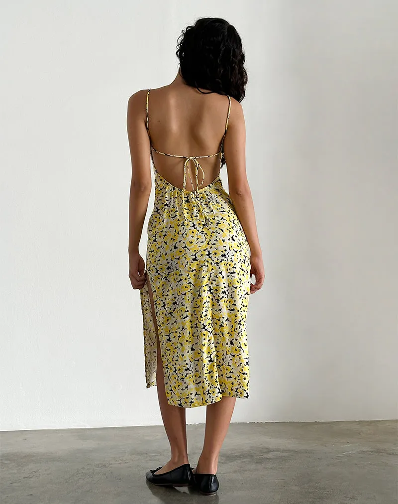 Nosita Midi Dress in Sunflower Pop Yellow