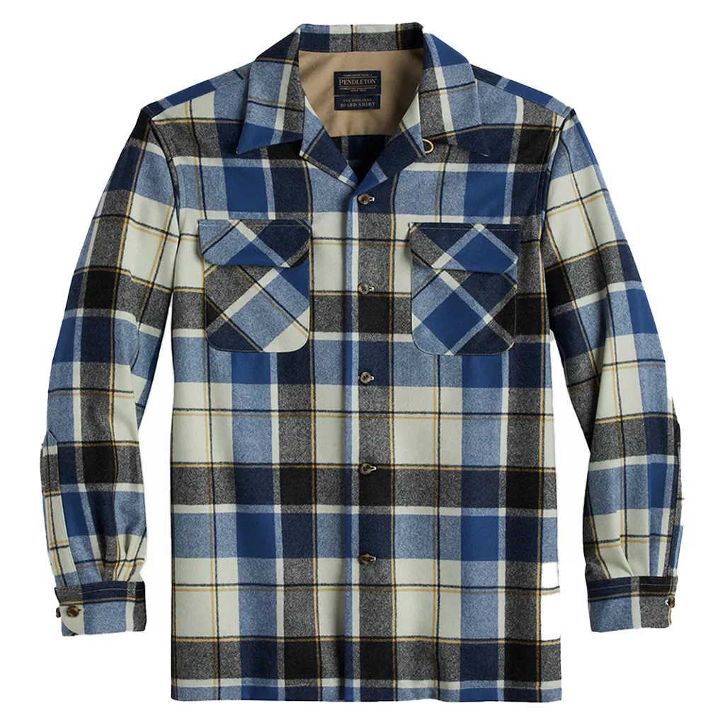 Original Board Shirt Blue/White/Gold Plaid 23'