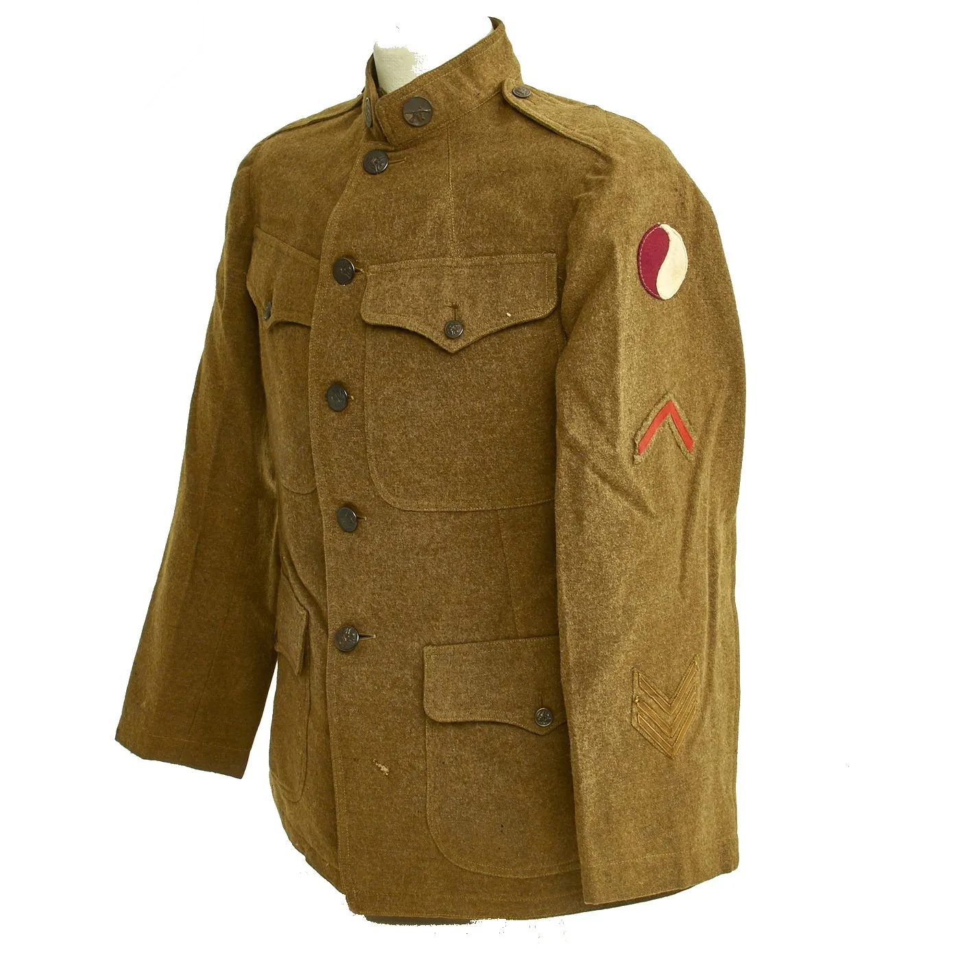 Original U.S. WWI AEF 29th Infantry Division M1917 Service Coat