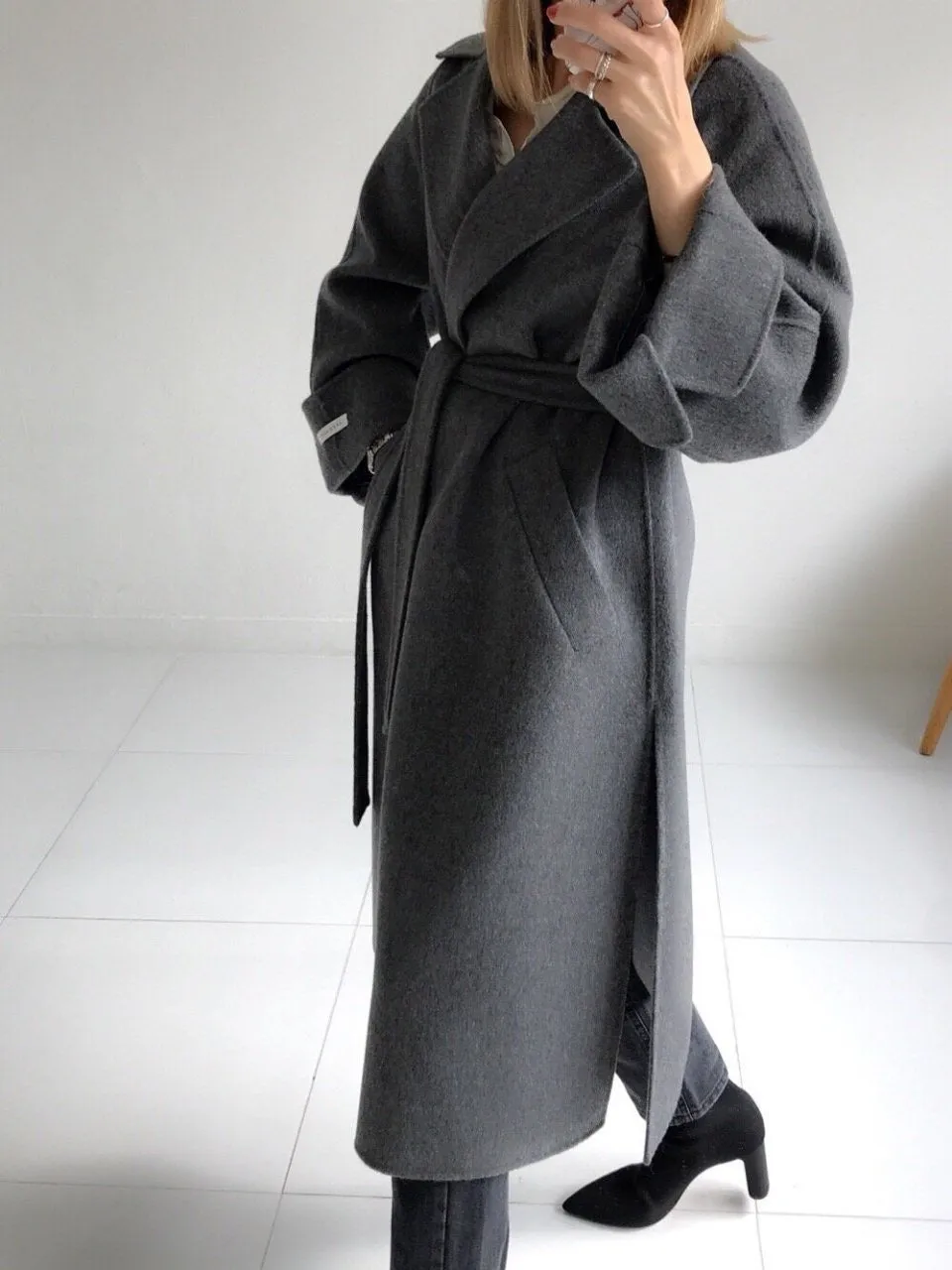 Oversized Wool Handmade Long Coat (3 Colors)