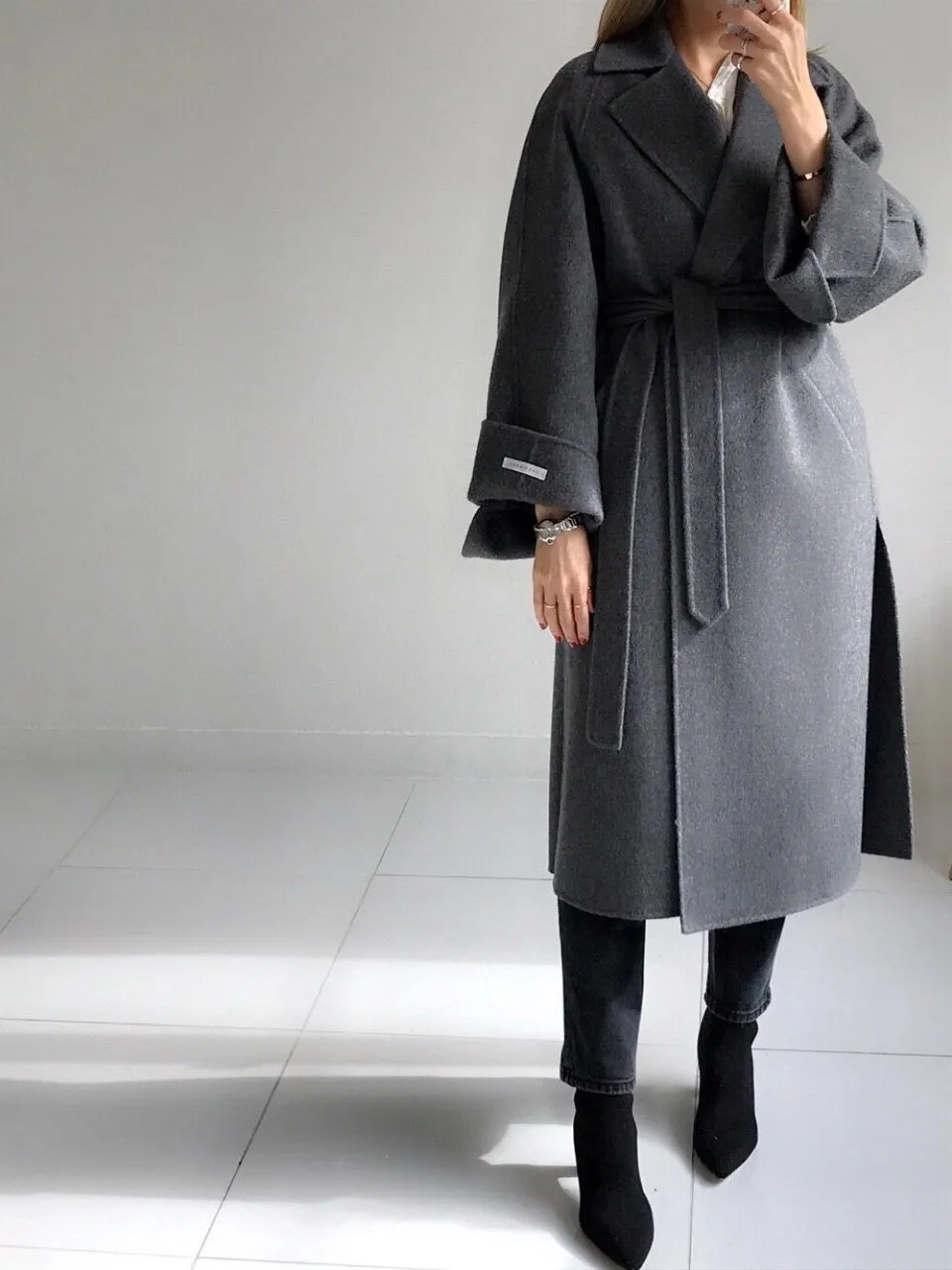 Oversized Wool Handmade Long Coat (3 Colors)